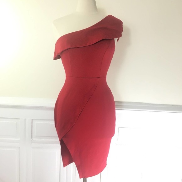 Fashion Nova Dresses & Skirts - Fashion Nova One Shoulder Dress Red Small
